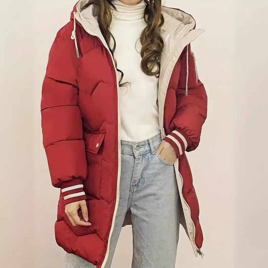 Women's Loose Fit Warm Cotton - Padded Jacket - AmiraMart