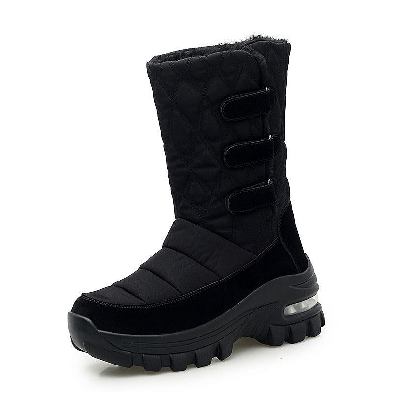 Women's outdoor plus velvet high top snow boots - AmiraMart