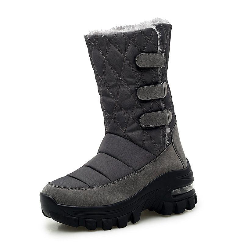 Women's outdoor plus velvet high top snow boots - AmiraMart