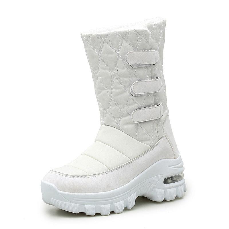 Women's outdoor plus velvet high top snow boots - AmiraMart