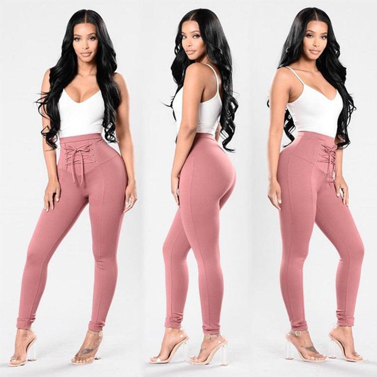 Women's Plus Size Pure Color Cotton Trousers - AmiraMart