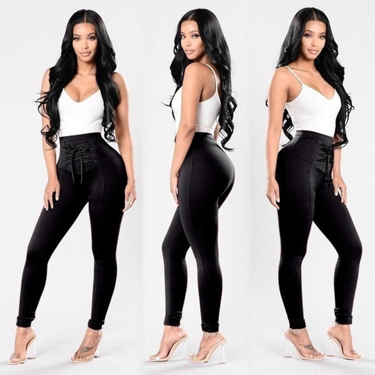 Women's Plus Size Pure Color Cotton Trousers - AmiraMart