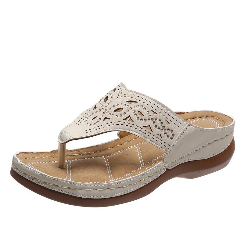 Women's Rhinestone Flip Flops - AmiraMart