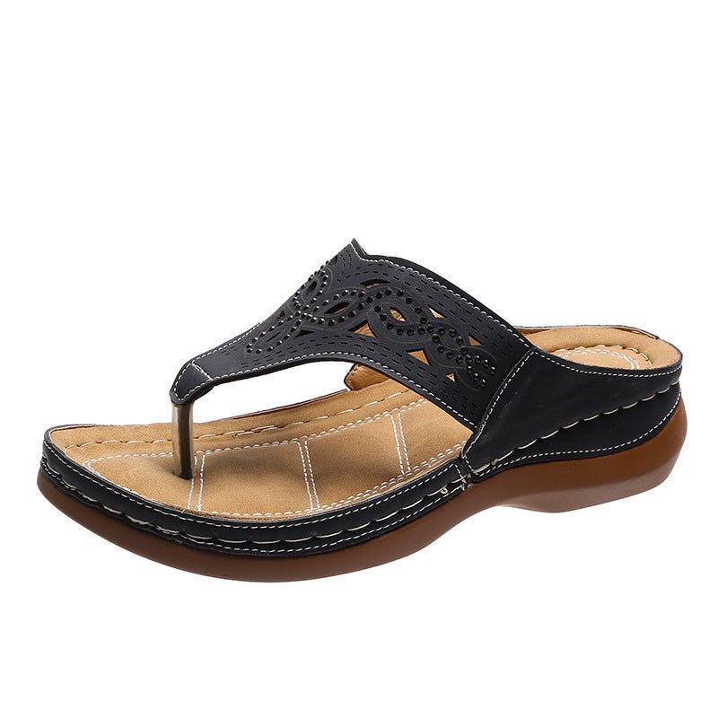 Women's Rhinestone Flip Flops - AmiraMart