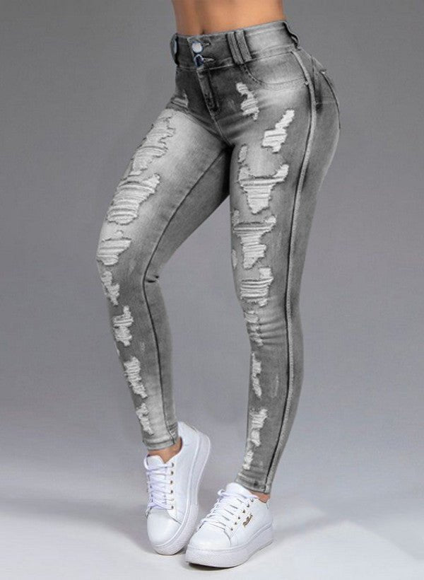 Women's Ripped Stretch Jeans - AmiraMart