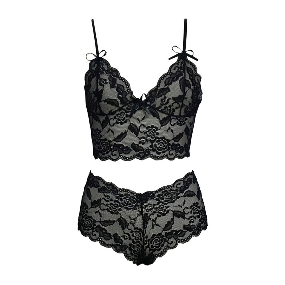 Women's See - through Lace Sling Adjustable Chest Wrap Three - point Suit - AmiraMart