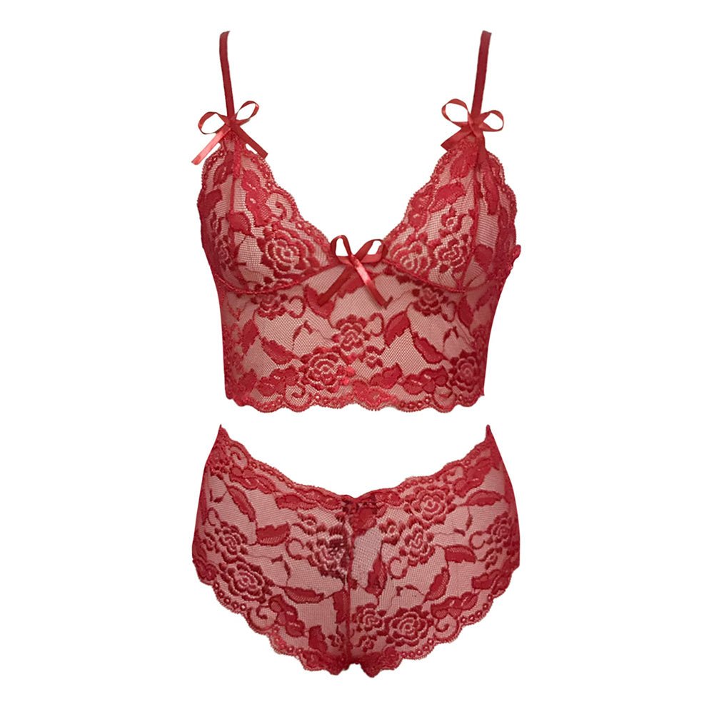Women's See - through Lace Sling Adjustable Chest Wrap Three - point Suit - AmiraMart