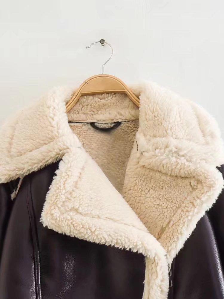 Women's Short Lapel Long Sleeve Jacket - AmiraMart