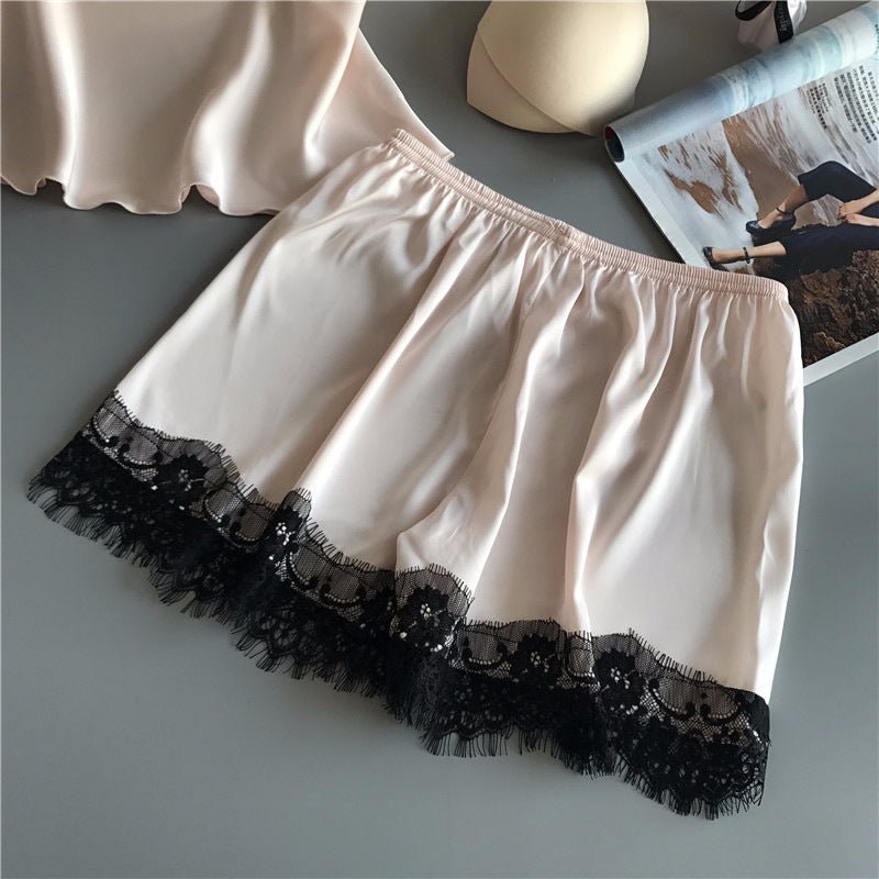 Women's Silk Sling Loungewear Set - AmiraMart