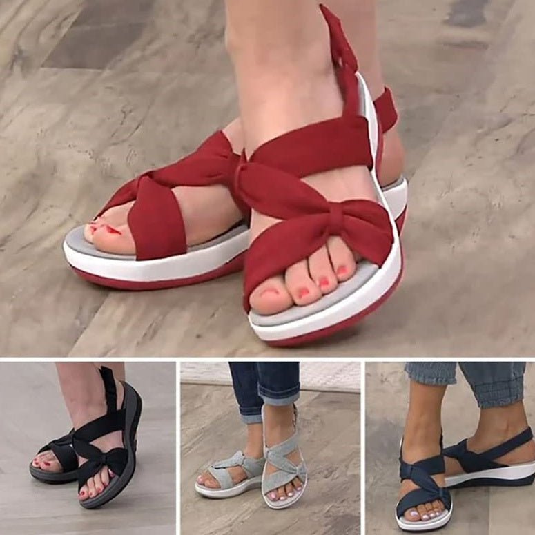 Women's Simple Fish Mouth Roman Sandals - AmiraMart