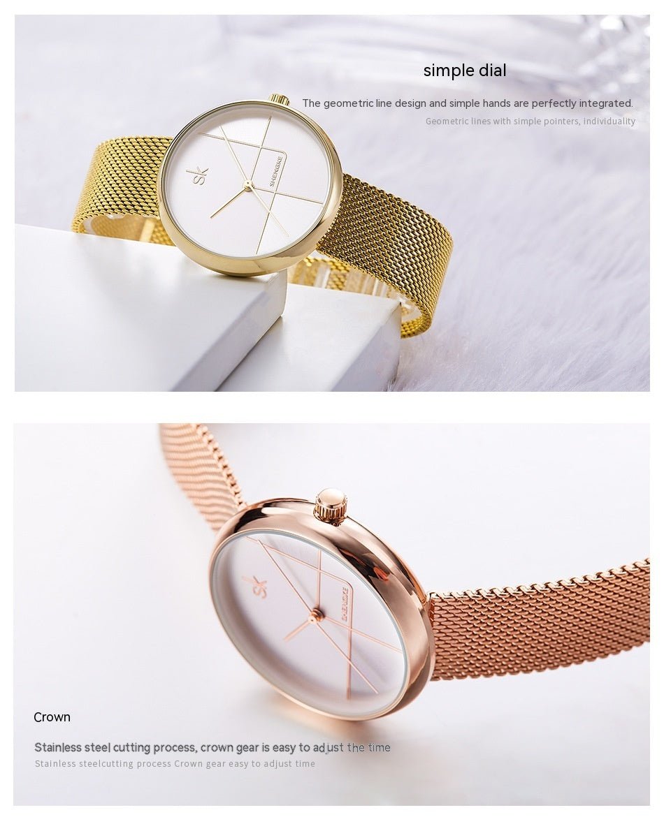 Women's Simple Geometric Quartz Watch - AmiraMart