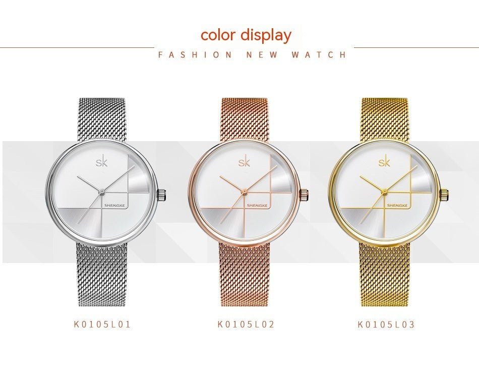 Women's Simple Geometric Quartz Watch - AmiraMart