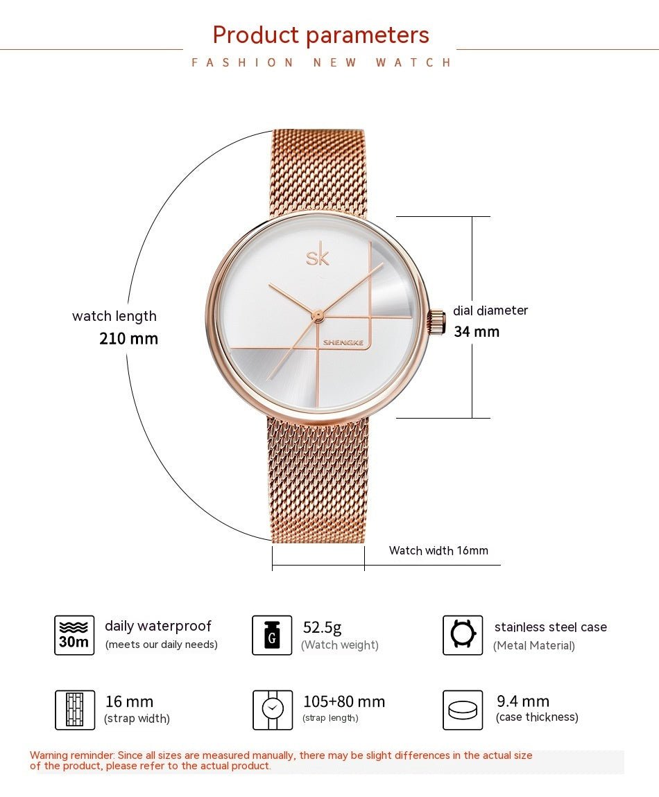 Women's Simple Geometric Quartz Watch - AmiraMart