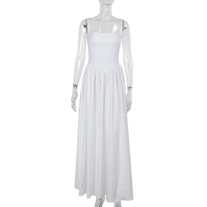 Women’s Slim - Fit Solid Dress – Elegant & Versatile - AmiraMart
