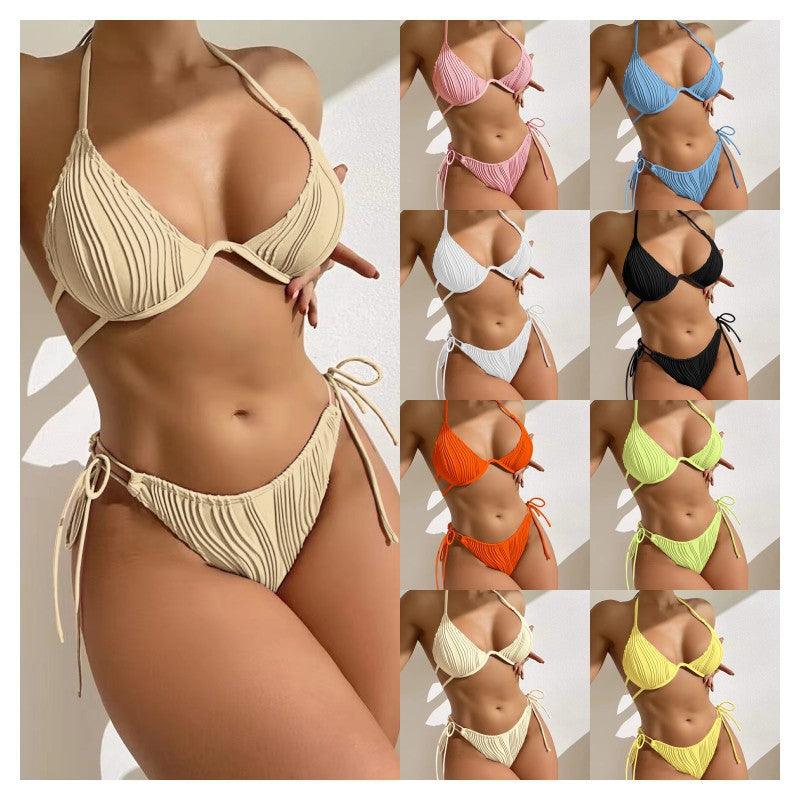 Women's Split Sexy Bikini Swimsuit With Steel Bracket - AmiraMart