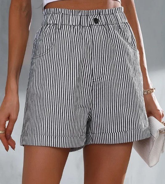 Women's Summer Striped Shorts - AmiraMart