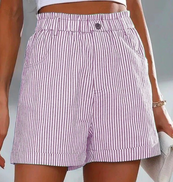 Women's Summer Striped Shorts - AmiraMart