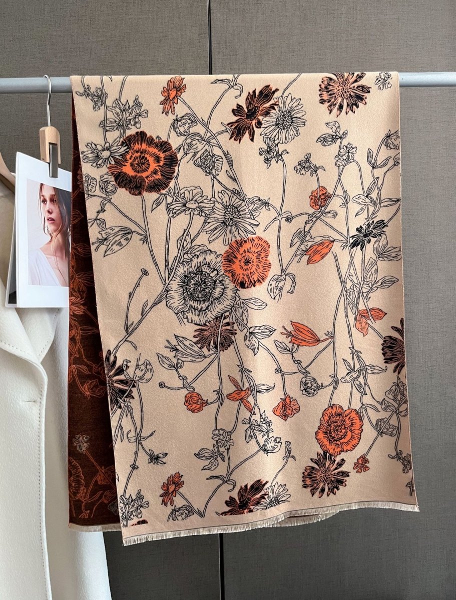 Women's Thick Warm Printing Cashmere Scarf - AmiraMart