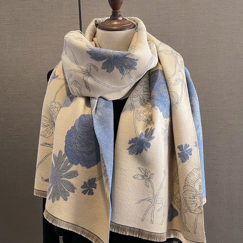 Women's Thick Warm Printing Cashmere Scarf - AmiraMart