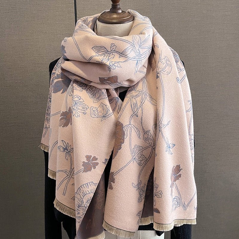 Women's Thick Warm Printing Cashmere Scarf - AmiraMart
