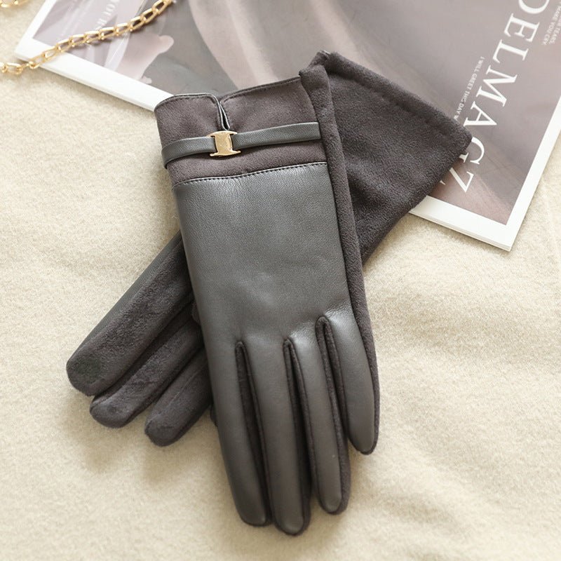 Women's Winter Suede Gloves - AmiraMart