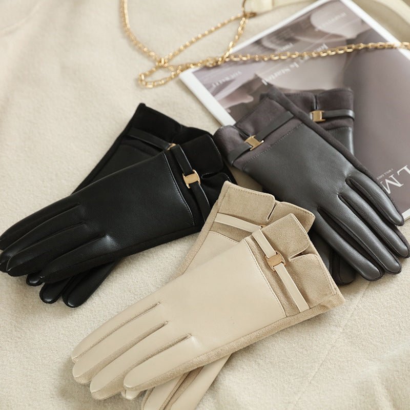 Women's Winter Suede Gloves - AmiraMart