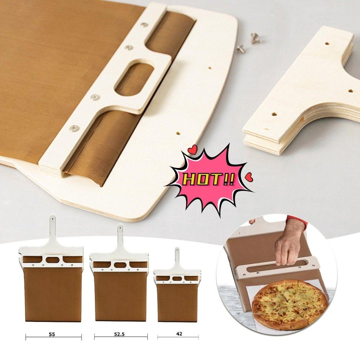 Wooden Handle Transfer Pizza - AmiraMart