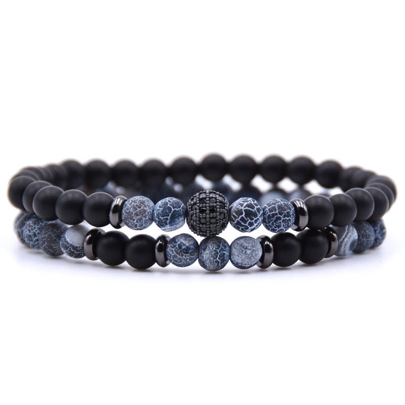 Zircon Inlaid Natural Stone Bracelet - AmiraMart