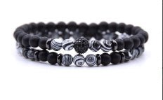 Zircon Inlaid Natural Stone Bracelet - AmiraMart